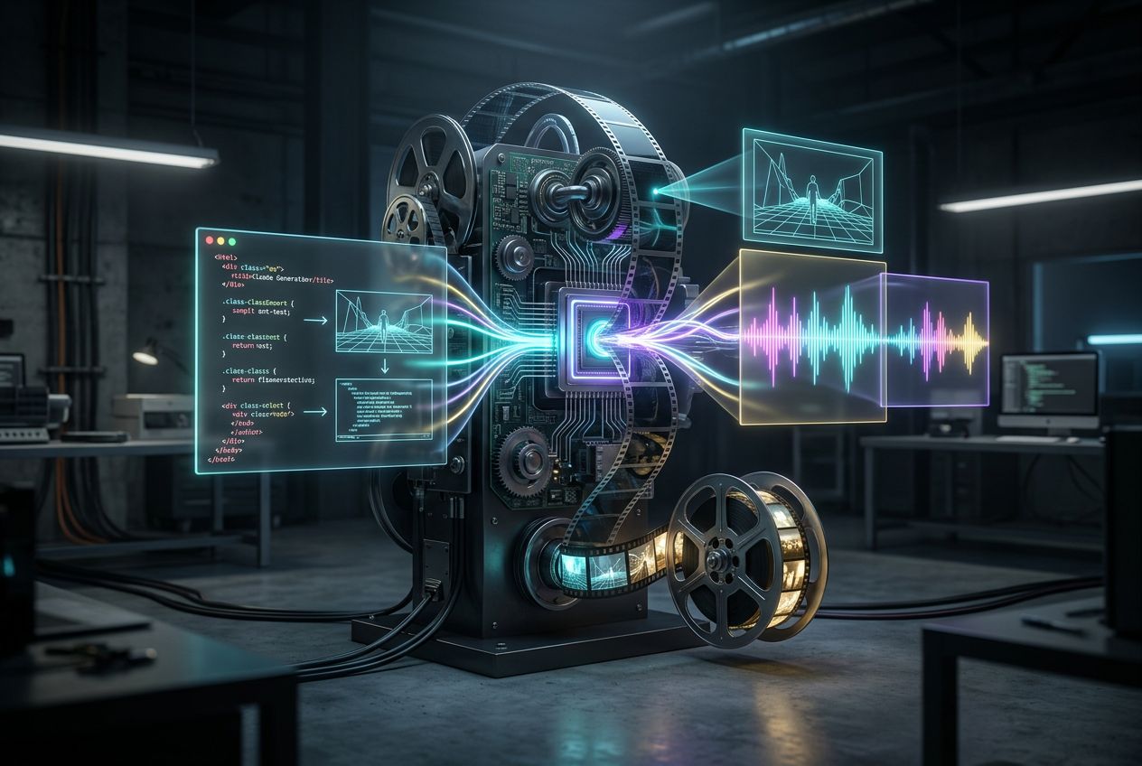 Pipeline de geração de vídeos com IA usando Claude Code, HyperFrames e Archon